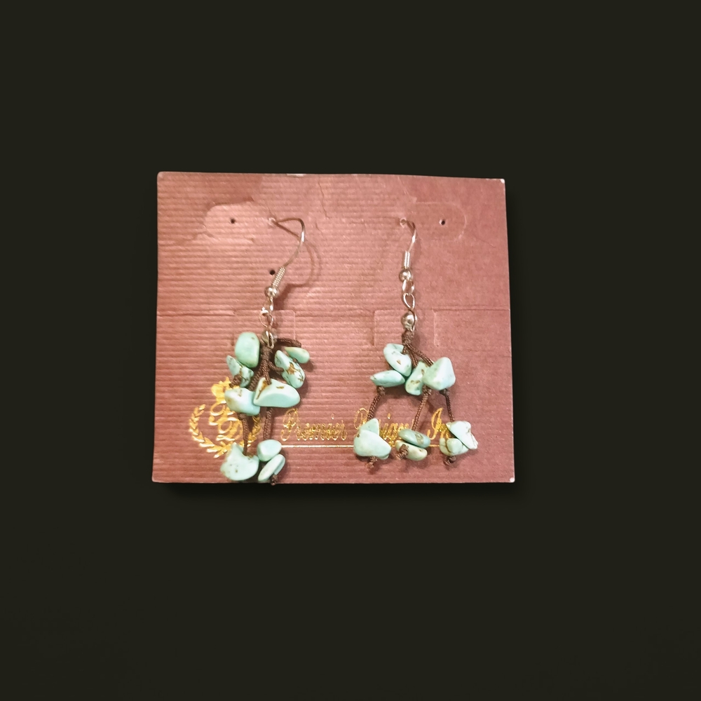 NWOT Premier Designs Turquoise Cluster Earrings